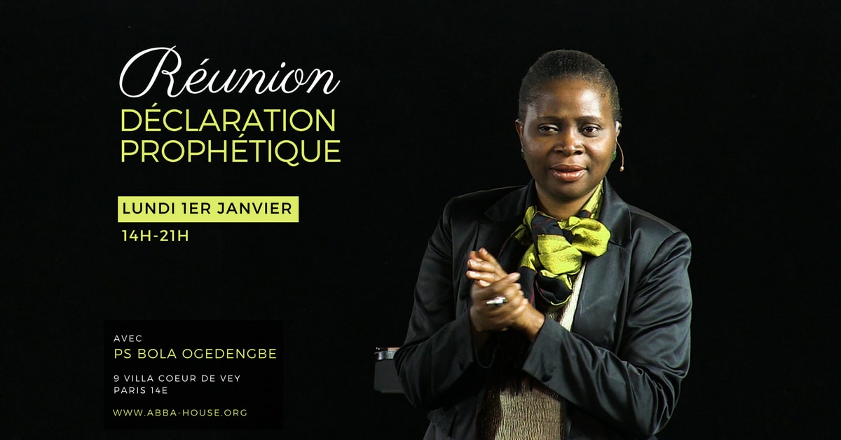 déclaration prophétique Janvier 18